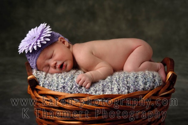 Newborn Baby Girl Portrait Session by St Charles Newborn Photography